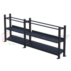 Купить Модульный стеллаж для гантелей, гирь и медболов 3180х430х1200 (2 секции) в Северобайкальске 